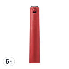 보카스 파일 내장형 회전 손톱깎이, 레드, 6개