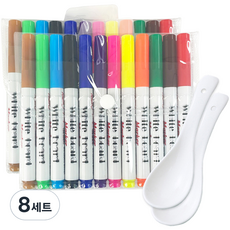 동아피엠에스 워터 플로팅펜 보드마카 12색 + 도구, 혼합색상, 8세트