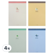 모닝글로리 연습장 상철 동물화분 무선노트, 랜덤발송, 4개