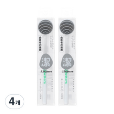 오픈스페이스 프리미엄 실리콘 혀클리너 화이트, 25g, 4개