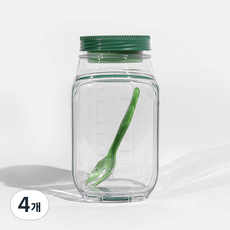 prepara 밀프렙 샐러드팟 1단 도시락통, 혼합색상, 4개