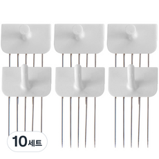 KOKKOPIN 壁紙針直3p+U型3p套裝, 白色, 10組