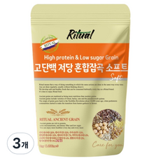 리투알 고단백 저당 혼합 잡곡 소프트, 3개, 1kg