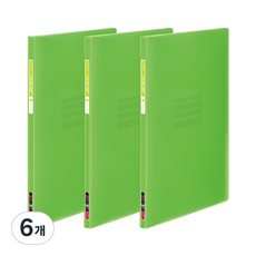 에코청운 칼라칩 클리어화일 10매 A4, 연두, 6개