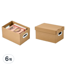 多功能簡潔收納生活箱 E型, 6個, 混色