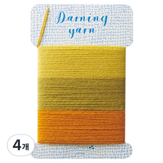 Clover 可樂牌 Clover 補綴線, 4個, 黃色 57-216