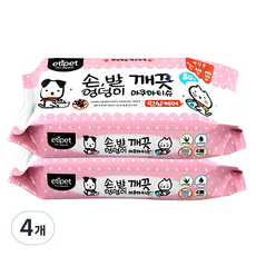에티펫 반려동물 손발엉덩이 깨끗 아쿠아티슈, 80개입, 4개