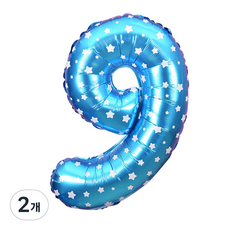 PARTY COSTUME 32吋星星數字氣球 藍色, 9, 2個