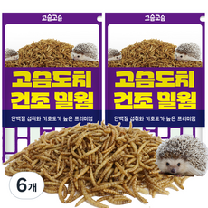 고슴고슴 고슴도치 건조밀웜, 150g, 6개