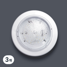 글로벌엘이디 LED 원형 직부등 15W 주광색, 화이트, 3개 화이트, 3개