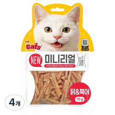 더캣츠 고양이 미니리얼 육포, 4개, 70g, 닭+북어