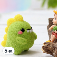 아트조이 DIY 양모펠트 키트, 5세트, 아기 공룡