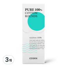 COSRX 棉質圓形化妝棉, 60入, 3個
