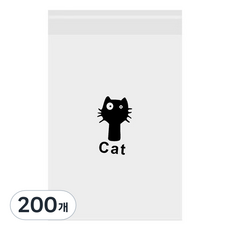 Wonine 黏貼式多用途垃圾袋 CAT, 200個, 1L