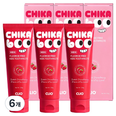 크리오 치카부 무불소 어린이 치약 딸기향, 120g, 6개