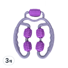 5 卷旋轉滾動小腿按摩器, 紫色, 3個