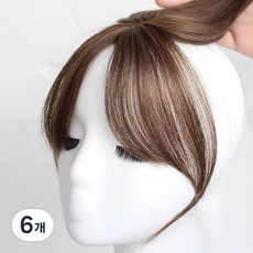 Bellesub自然3D女神瀏海真髮頂假髮, 6個, 淺褐色