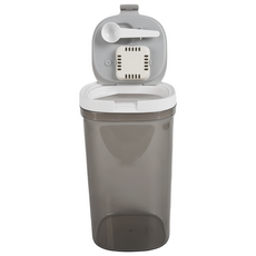 磁吸掀蓋式密封儲存罐 附湯匙, 茶色, 2.8L, 1個