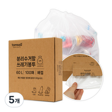 탐사 분리수거함 배접 쓰레기봉투, 60L, 500개