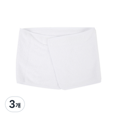 헤어베스트 사각 터번 67 x 20 cm, 화이트, 3개