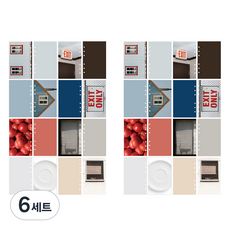 루카랩 아카이브 6공 리필속지 스크랩 더 모먼트 세트 포토, 16장, 6세트