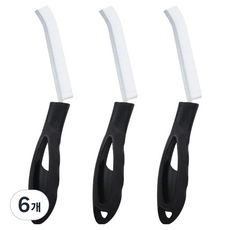 더자카 다용도 틈새 청소 브러쉬 FREE, 블랙, 6개