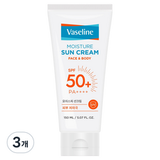韓國 Vaseline 保濕防曬霜 SPF50+ PA++++, 3個, 150ml