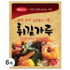 움트리 튀김가루, 1kg, 6개