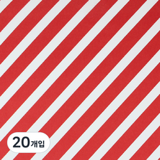 紅色條紋包裝紙, 混合顏色, 20入