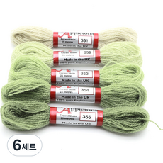 JoyJasu Appleton 羊毛繡線 5件組, 6套, 351, 352, 353, 354, 355