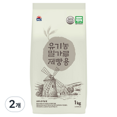 사조동아원 유기농 밀가루 제빵용, 2개, 1kg