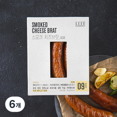 존쿡델리미트 LESS 스모크 치즈브랏, 240g, 6개