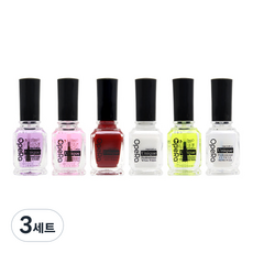 6 種類型的指甲套裝，用於歌劇獨特的實際測試, 顏色 拋光紅+白+面漆+底漆+角質層油+卸妝, 3組