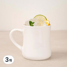 Silender 馬克杯 小 280ml, 3個, 亮面白色