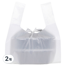 DAMDA PLASTIC 手提式外送袋 100入, 2個, 17L