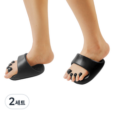 Yegrina EVA 小腿運動伸展拖鞋 16.5 x 11 x 10.5 cm 雙腳穿戴組, 2套, 黑色