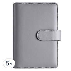 마다꾸미 현금 챌린지 다이어리 A6 바인더 6공, 그레이, 5개