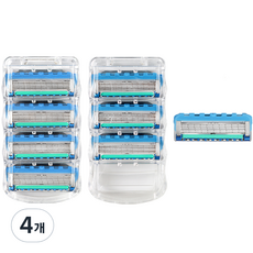 Onbeu吉列替換優質貼合5層刮鬍刀片 Fusion Proglide Power, 4入, 4個