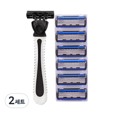 5刃刮鬍刀 黑色+替換刀片 6入, 2組