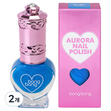 bong bong friends 水性亮片指甲油, 極光藍, 2個