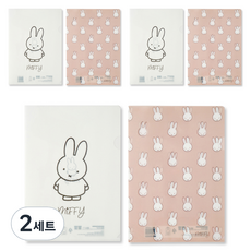 米菲 L型資料夾 2款 x 3入組, 2套, 白色, 米色