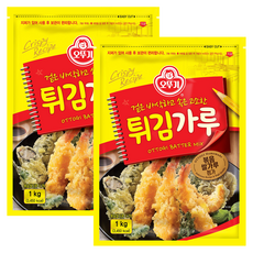 오뚜기 튀김가루, 1kg, 2개