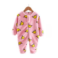 JOYMULTI 嬰幼兒 皇冠粉紅 睡眠 長袖連身衣