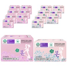 OCBON 本恩 護墊 一般型 34片 2包+加長型 28片 2包, 4組
