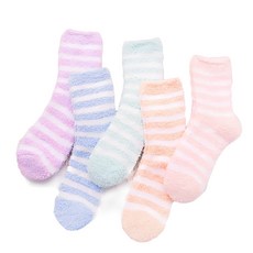 孕婦條紋睡眠襪5件組, 1組