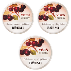 BOEMI 花沐春暮潤唇膏, 甜嫩櫻桃, 15ml, 3個