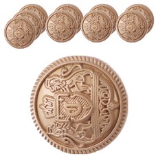 KnitWit 英倫風鈕扣 20mm 5入, 霧面金色, 2套