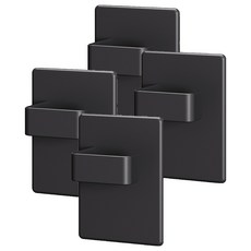 小麥購物 免打孔冰箱側邊磁吸強力掛鉤 L1470, 黑色, 4個