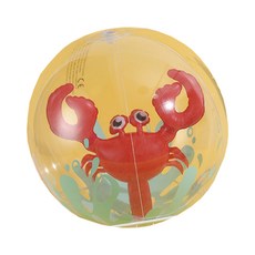 Midong Market 透明水果動物沙灘球, 35cm, 螃蟹
