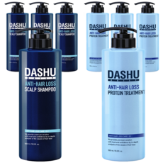 DASHU 韓方黃金強健髮根洗髮精 柑橘香 1000ml+蛋白質護髮乳組 500ml, 4組